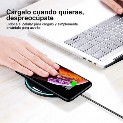 Cargador Inalámbrico 1Hora 15W Qi Wireless Charger Compatible Con iPhone/Motorola/Samsung/Huawei