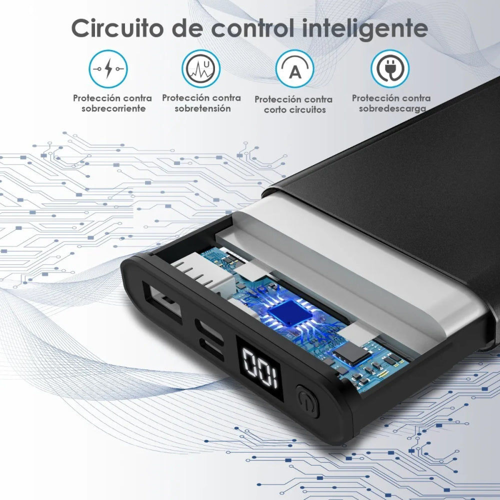 Power Bank Bateria Portátil 10.000mah Metalico GAR130
