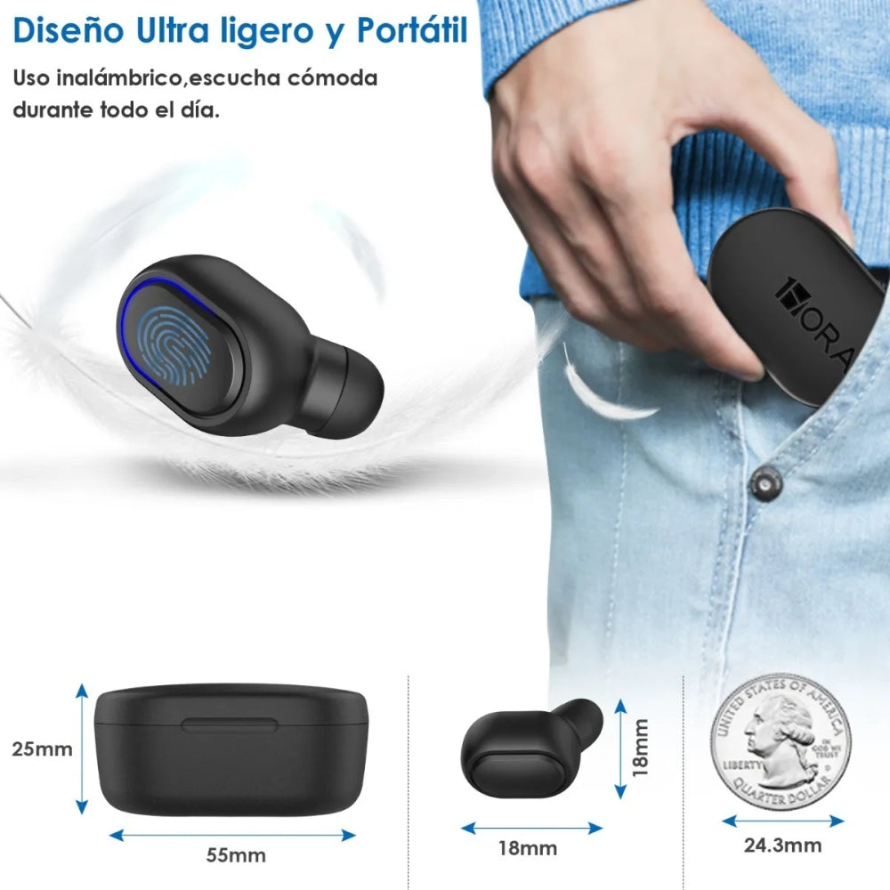 Auriculares Inalambricos In-Ear Bluetooth TWS AUT114