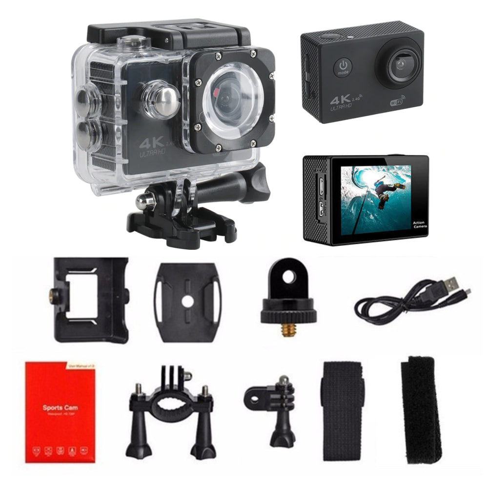 Cámara De Acción Deportiva Wifi Full HD 4k Sport Cam Webcam