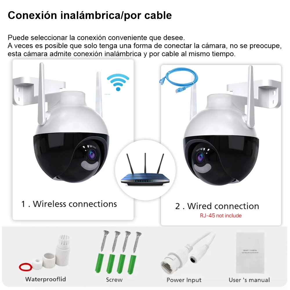 Cámara De Seguridad Exterior Domo Full Hd 2MP Ptz 360inch C11