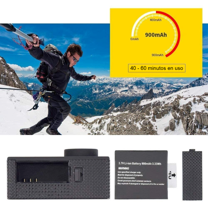 Cámara Deportiva Sumergible 30metros Sport Cam Hd 1080p