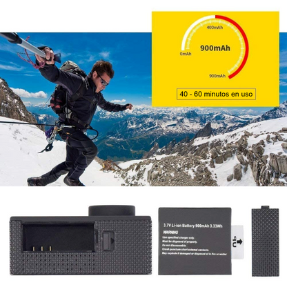 Cámara Deportiva Sumergible 30metros Sport Cam Hd 1080p