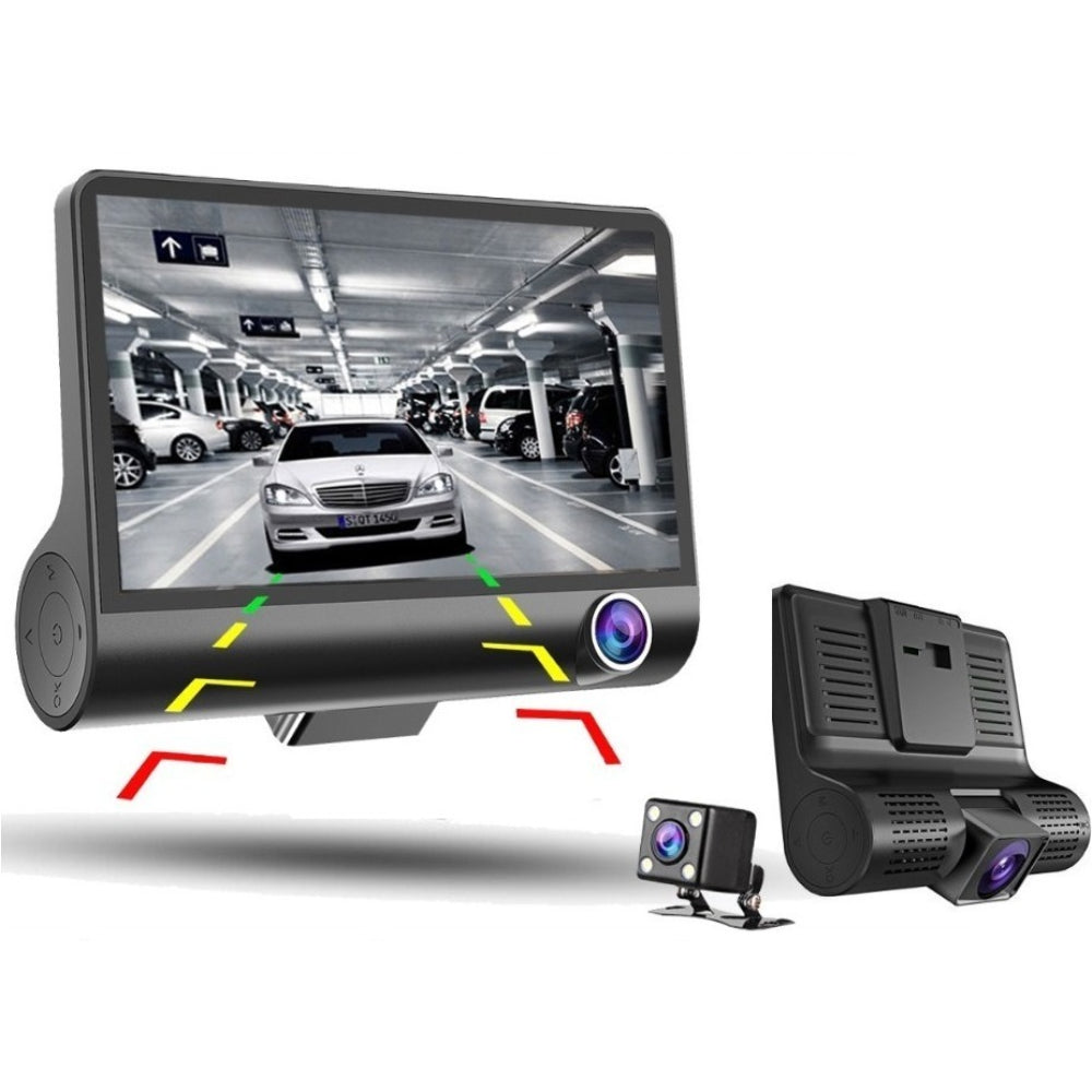 Cámara Para Carro DVR 3 En 1 Full HD 1080P Dual Dash Cam