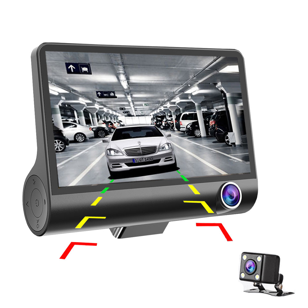 Cámara Para Carro DVR 3 En 1 Full HD 1080P Dual Dash Cam