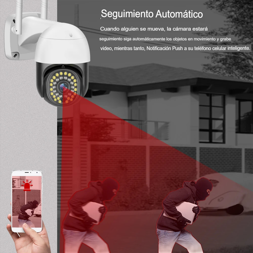 Cámara Seguridad Exterior Domo Ptz 1080p Infrarroja Q80 4g