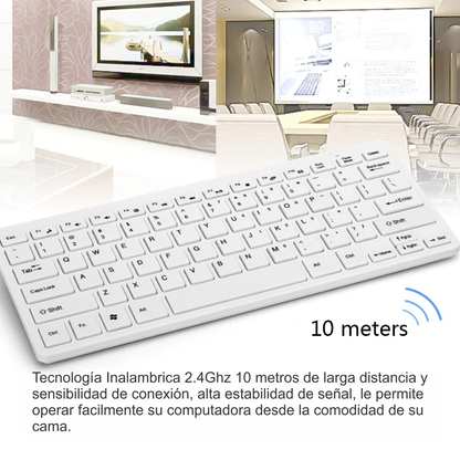 Combo Mini Teclado + Mouse Optico Inalámbrico USB K-03