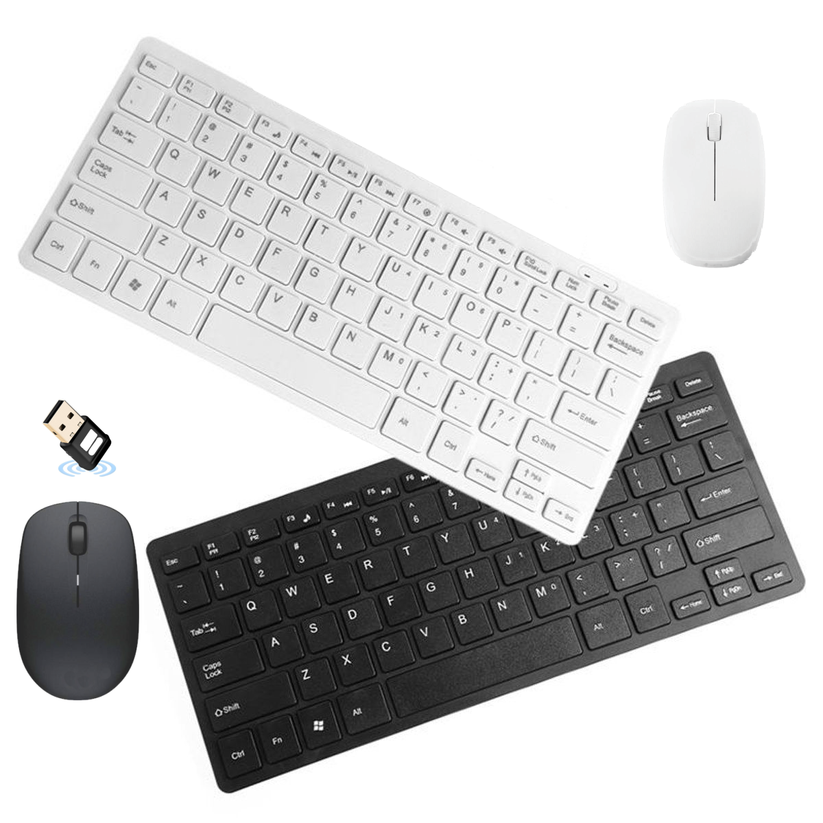 Combo Mini Teclado + Mouse Optico Inalámbrico USB K-03
