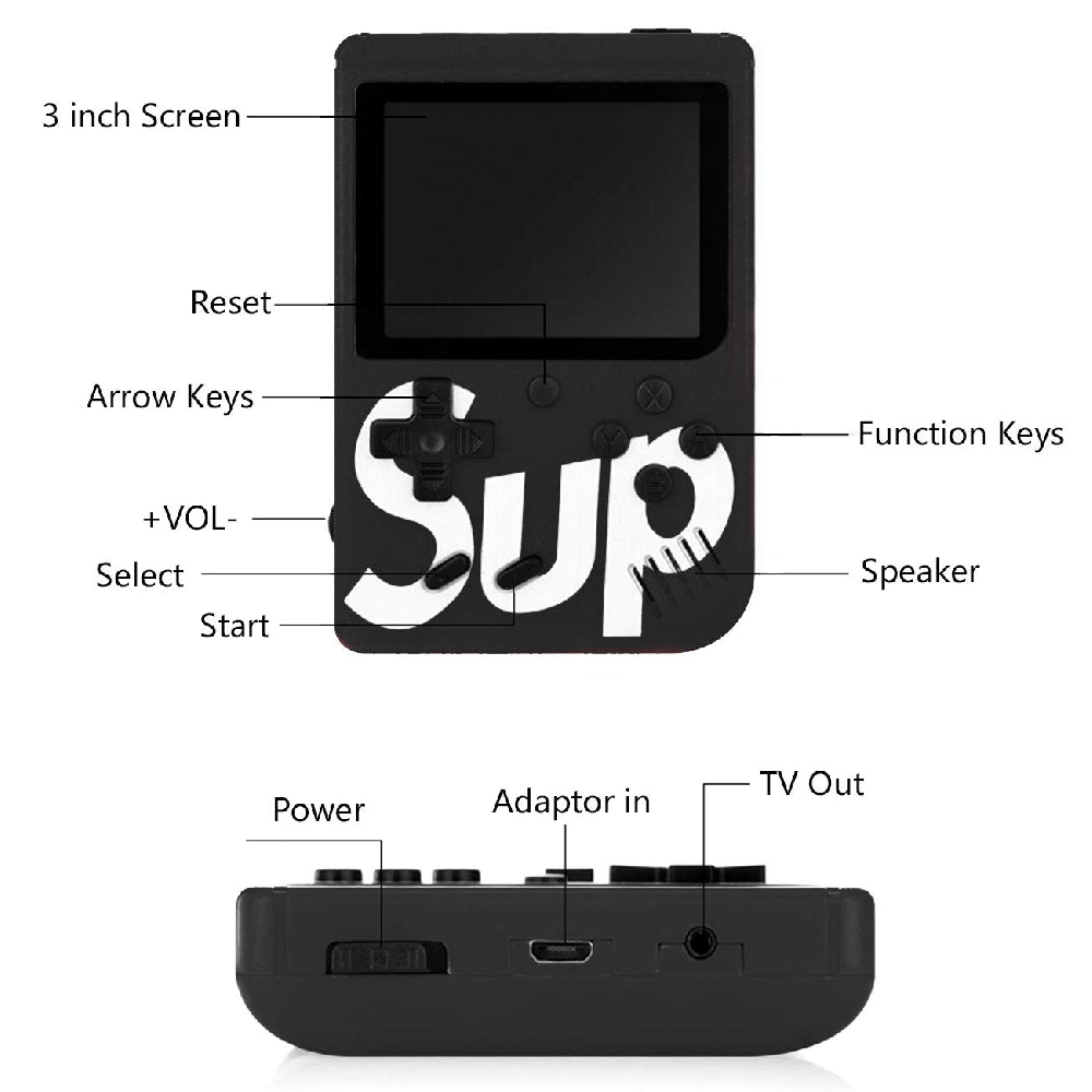 Consola De Video Juegos Portátil Gameboy SUP Plus 400 + Control R