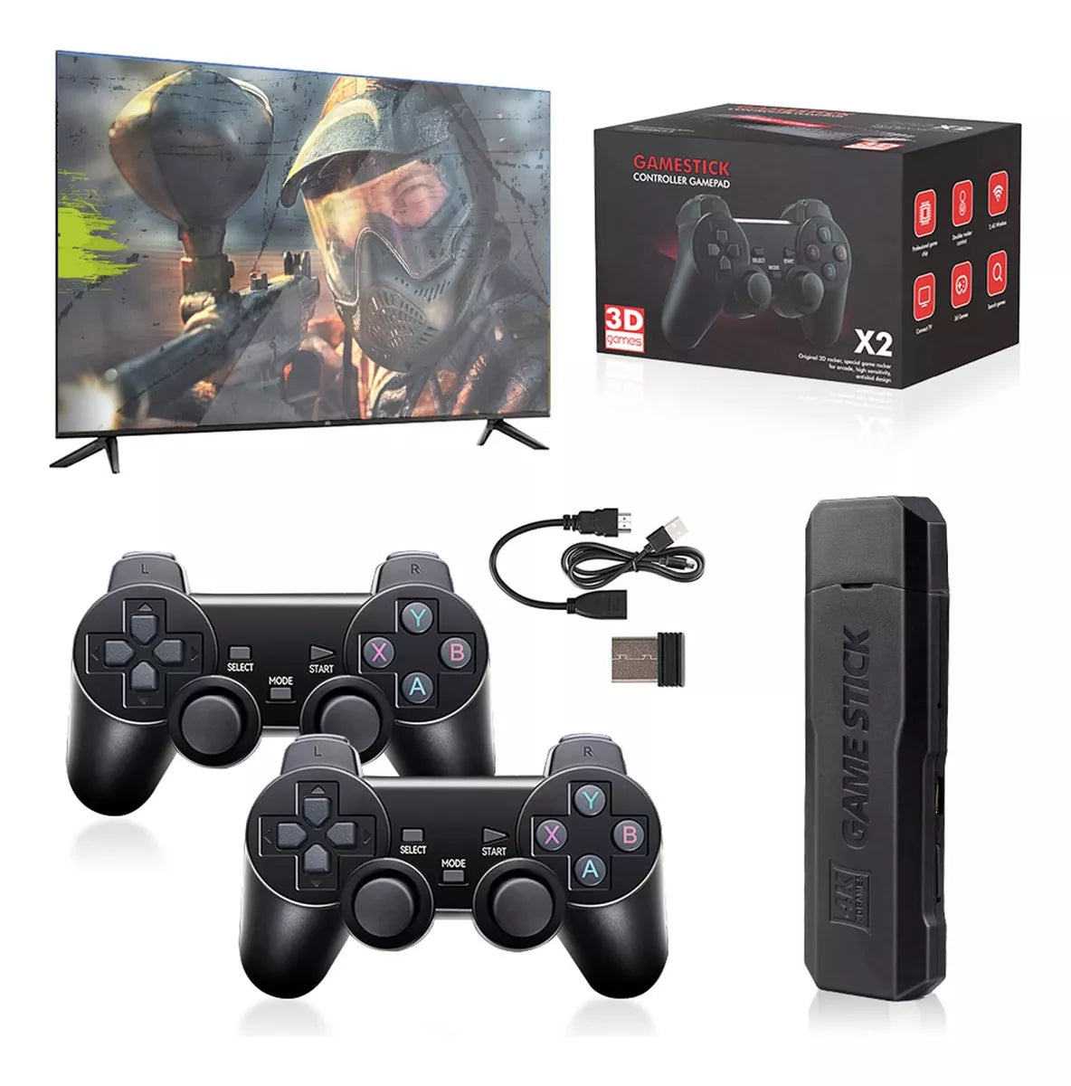 Consola Game Stick x2 Advance De Juegos Retro Inalambrica 4k HDMI