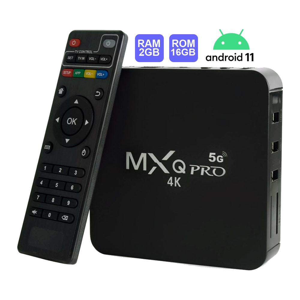 Convertidor A Smart TV Box MXQ Pro 4K Wifi 5G 2GB + 16GB Android 11