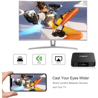 Convertidor A Smart Tv Box Wifi 2.4G Sistema Android 2Gb T95