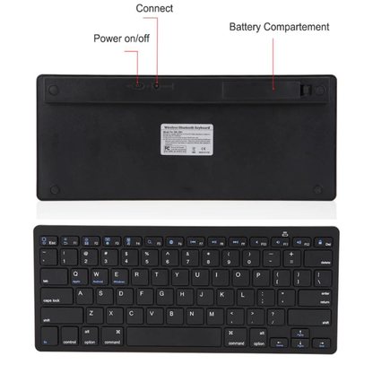 Mini Teclado Bluetooth 3.0 Ultra Delgado Para IPad, IOS, Android, PC