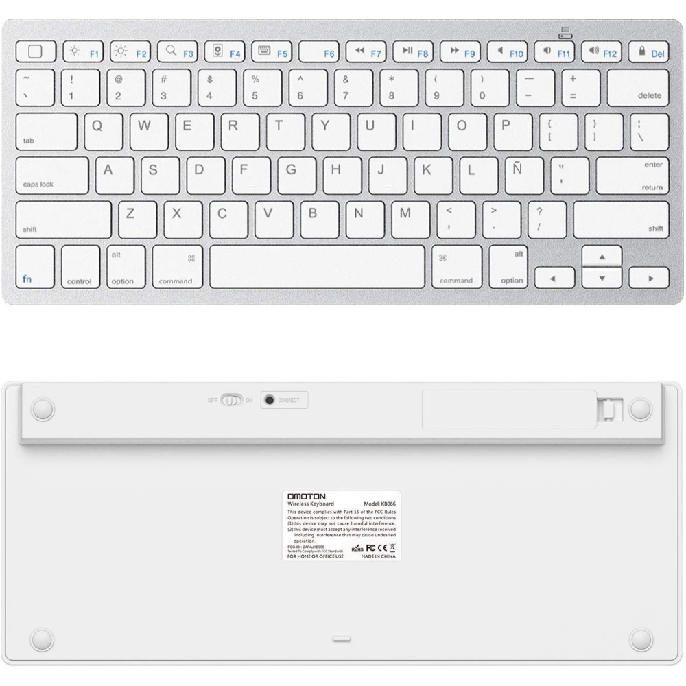 Mini Teclado Bluetooth 3.0 Ultra Delgado Para IPad, IOS, Android, PC