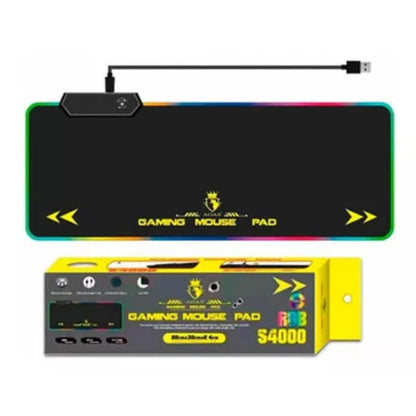 Mouse Pad gamer Aoas S4000 de goma xl 30cm x 80cm x 0.4cm negro