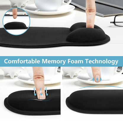 Pad Mouse + Reposa Muñecas Teclado Espuma Elastic Ergonómico