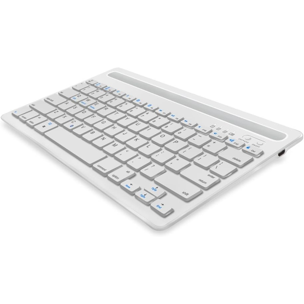 Teclado Inalambrico Recargable Bluetooth 2 Canales Multi Dispositivo