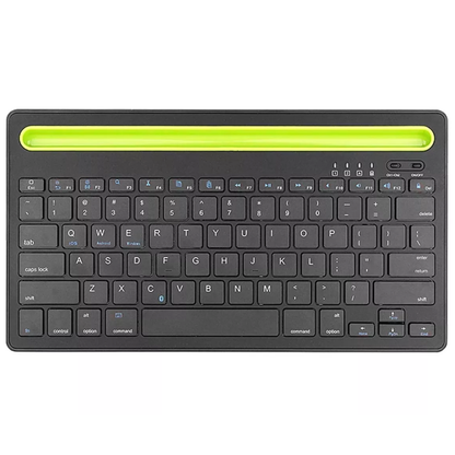 Teclado Inalambrico Recargable Bluetooth 2 Canales Multi Dispositivo