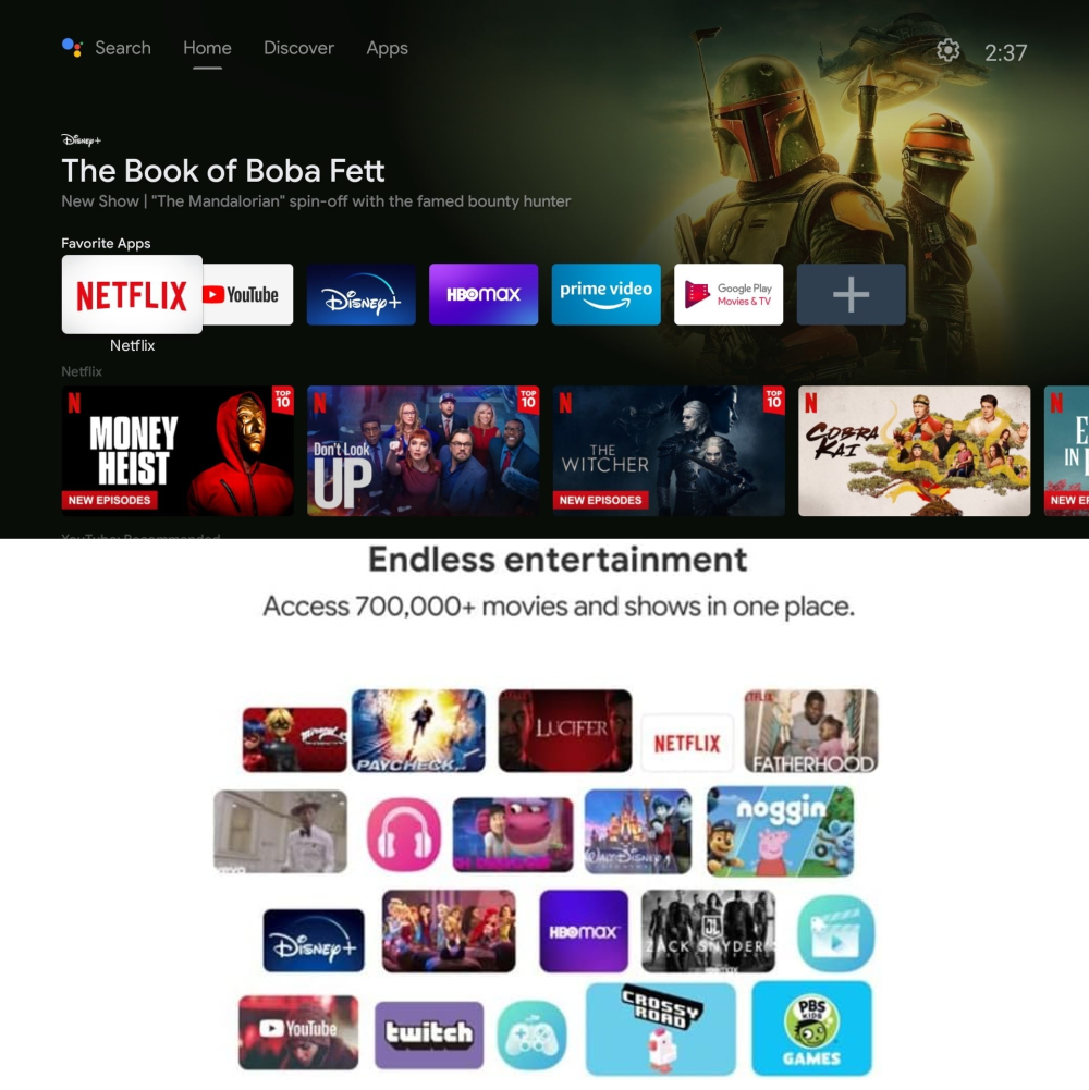 Tv Box Watch Onn Streaming 4k Uhd Google Tv Asistente De Voz